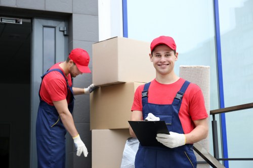Commercial move support with a removal van in West London