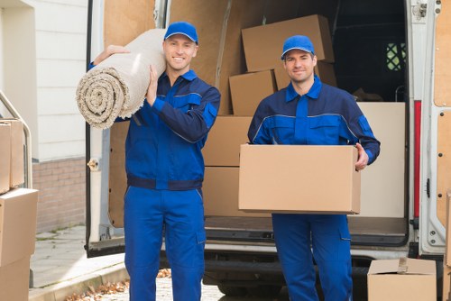 Commercial removals planning with packing and labelled boxes in Earls Court