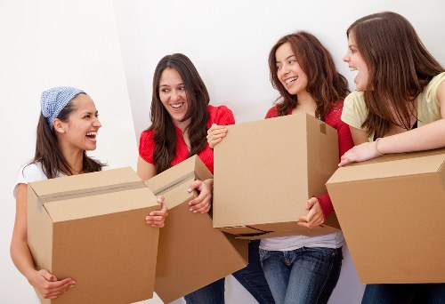 Careful loading process for an Earls Court removal van service