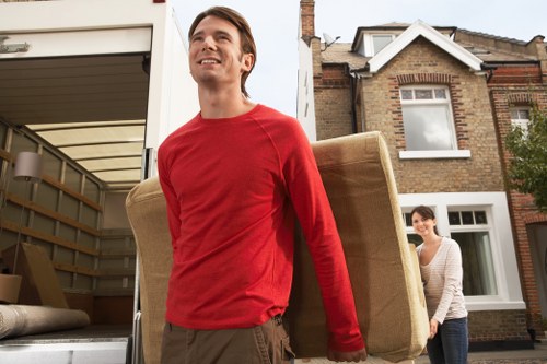 Careful loading of household furniture for an Earls Court move