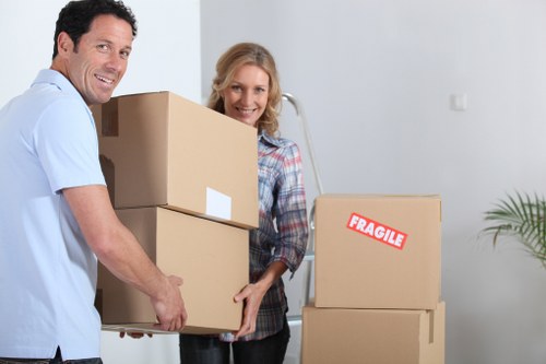 Careful loading of household furniture for a local Earls Court move